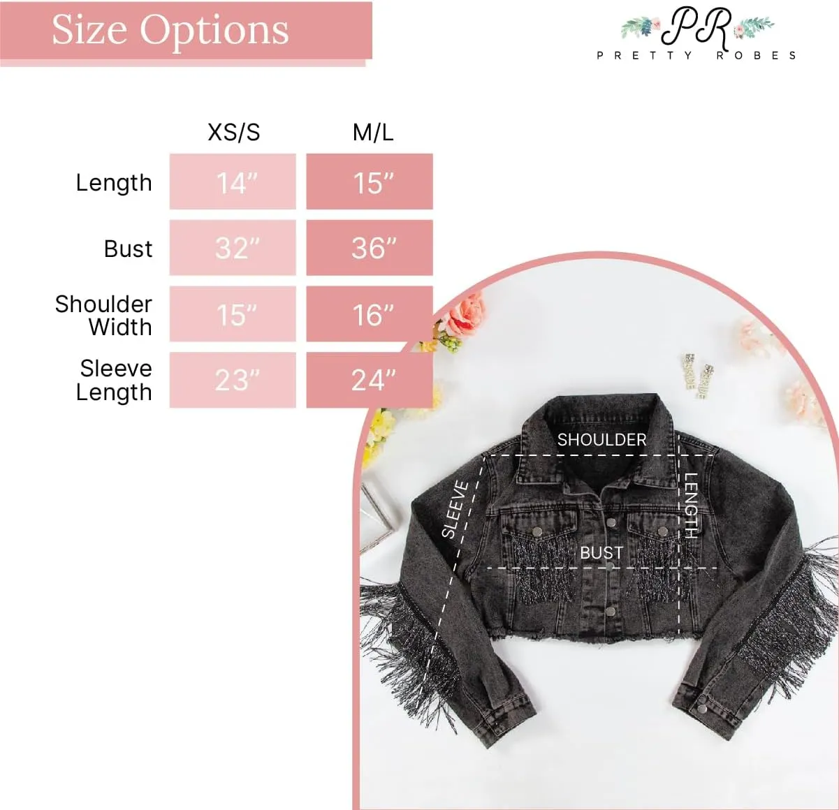 Elegant Fringe Cropped Denim Jacket for Women  Modern Cropped Silhouette & Comfortable Distressed Fabric