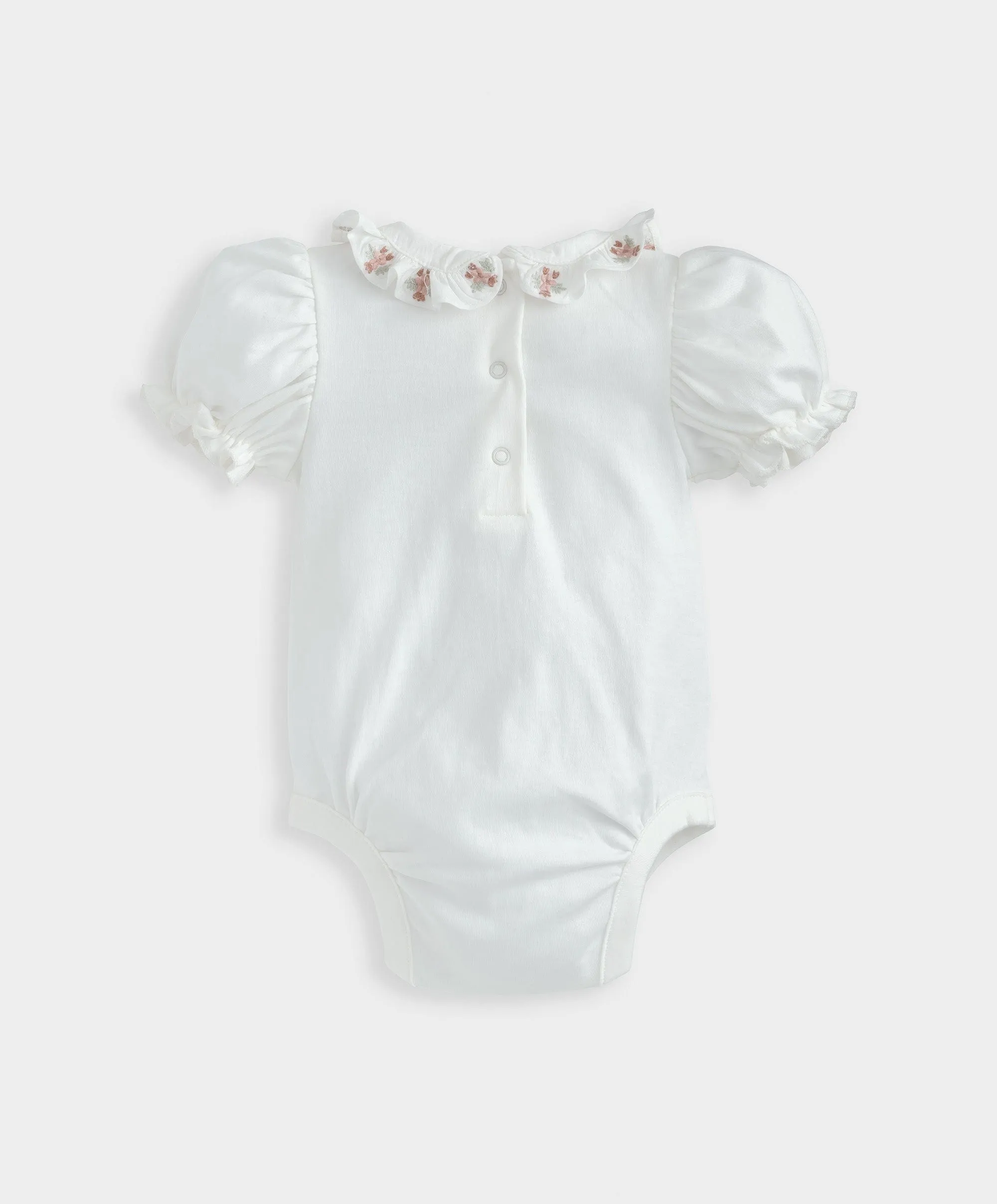 Embroidered Collar Bodysuit