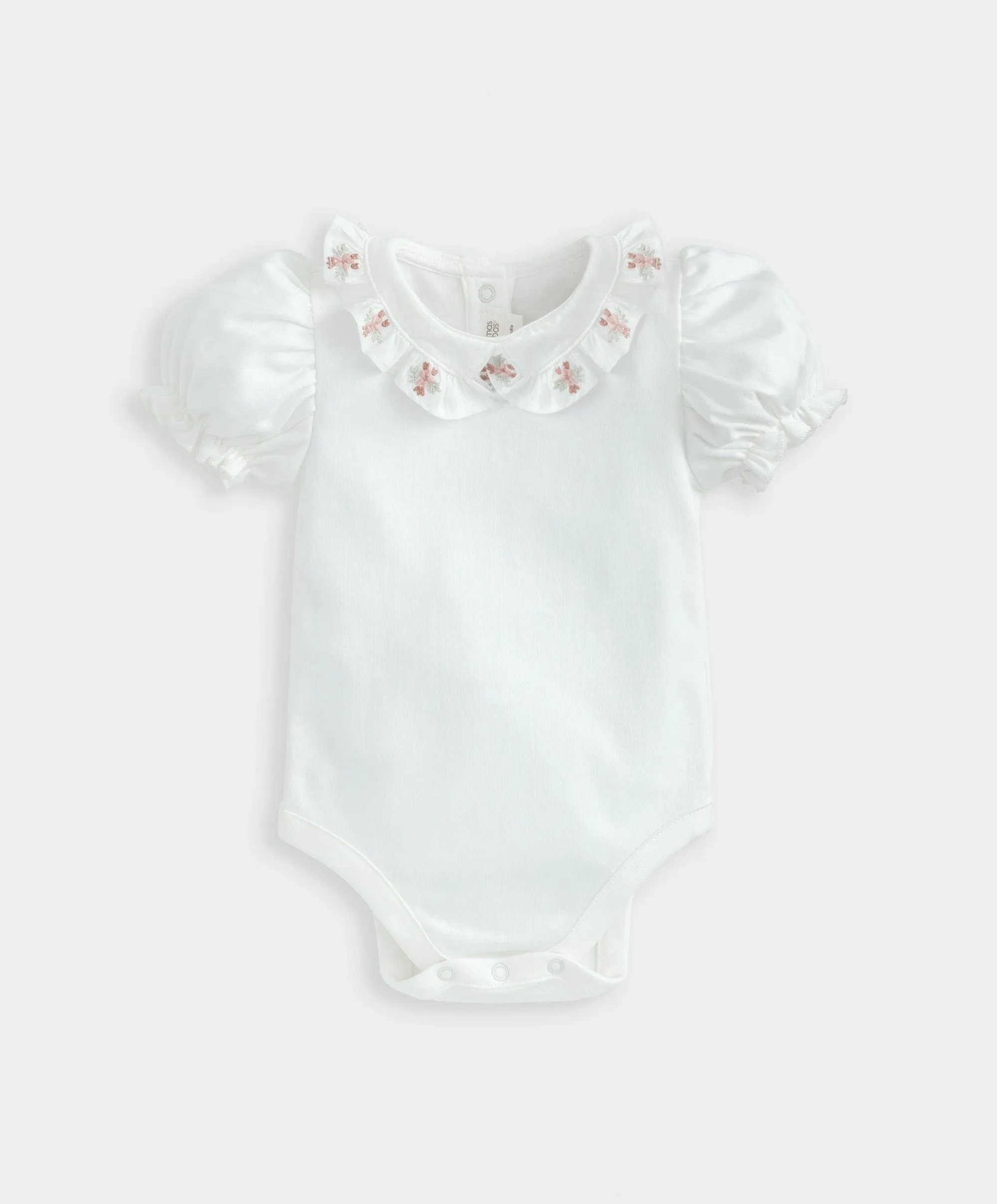 Embroidered Collar Bodysuit