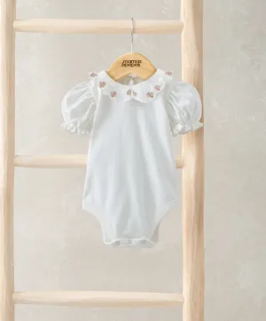 Embroidered Collar Bodysuit
