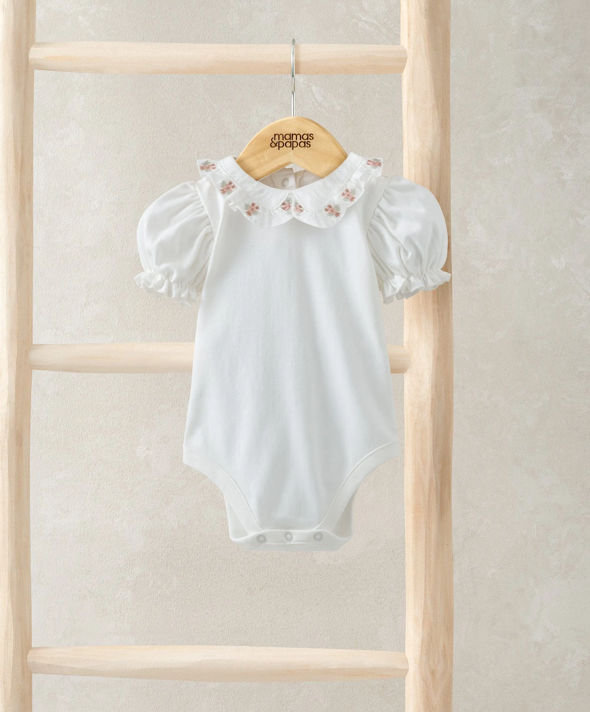 Embroidered Collar Bodysuit