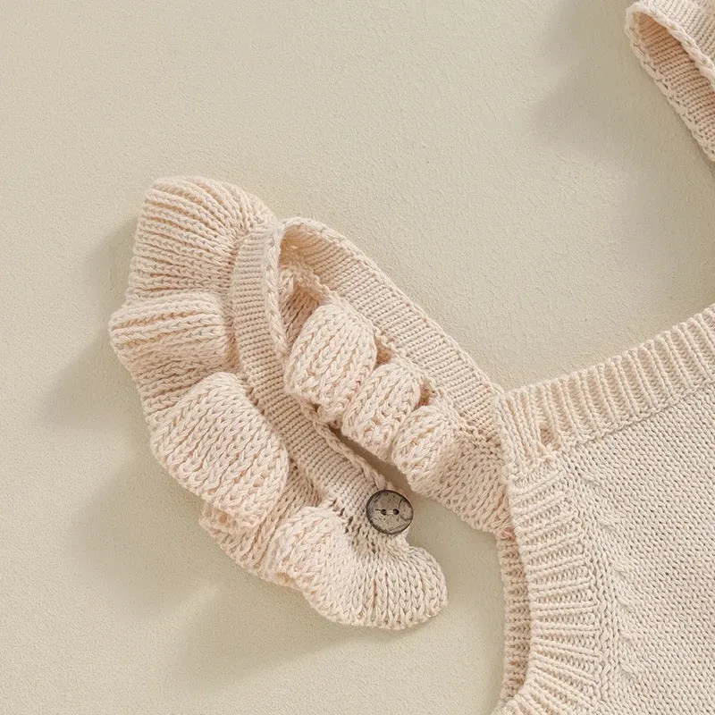 Embroidered Knit Romper