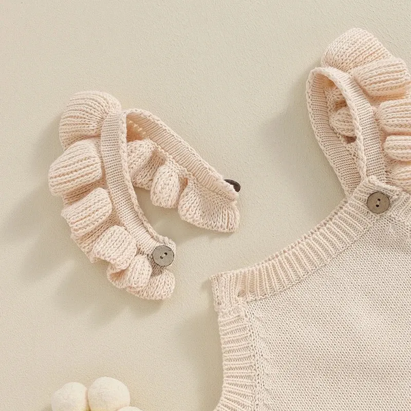 Embroidered Knit Romper