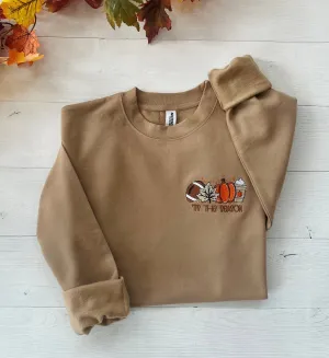 Embroidered "Tis The Season" Fall Oversized Crewneck