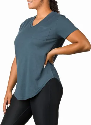 Epic MMA Gear Plus Size Womens V Neck Collar T Shirt | Summer Top with Chest Pocket