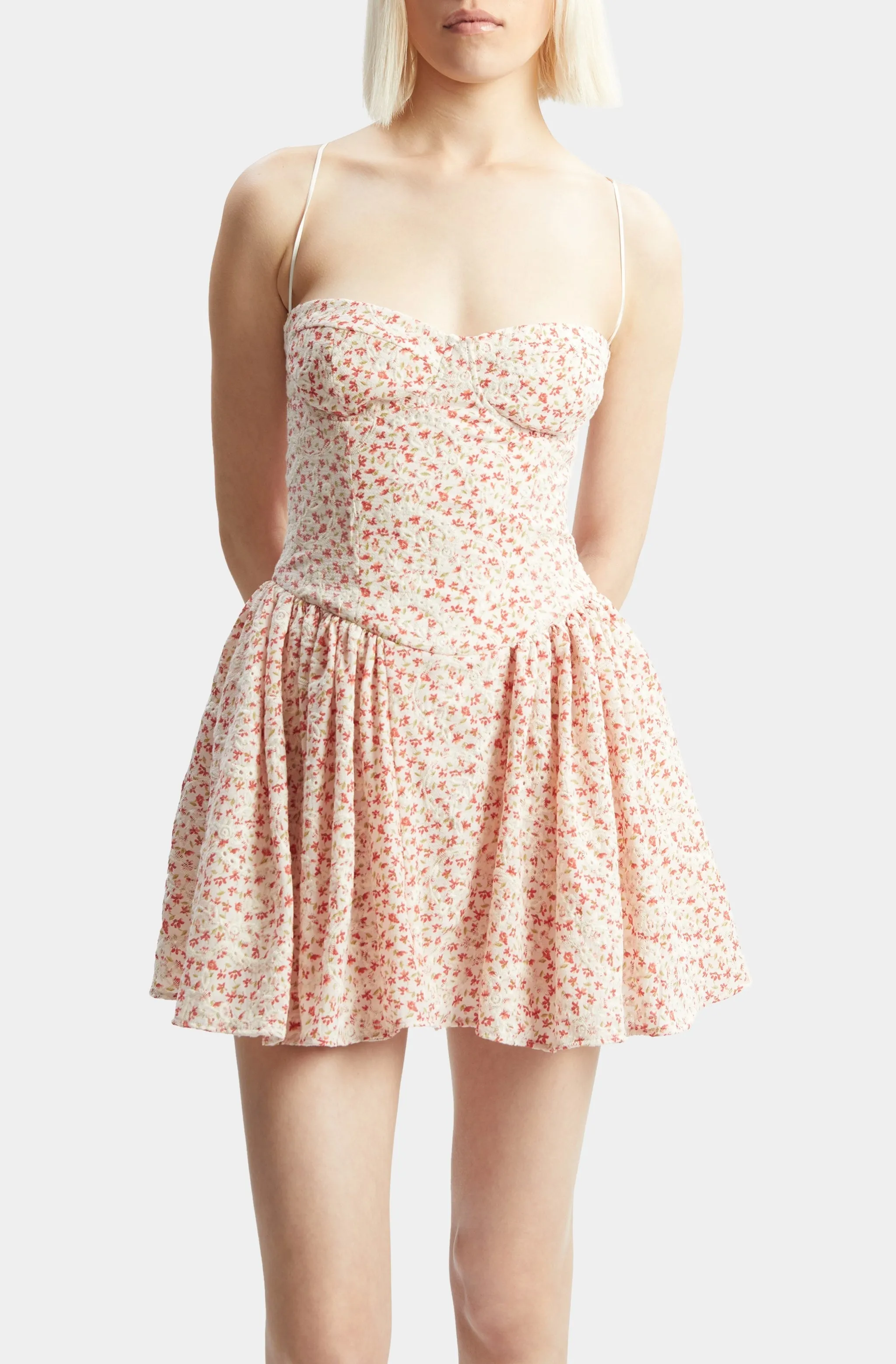 Estie Embroidered Mini Dress
