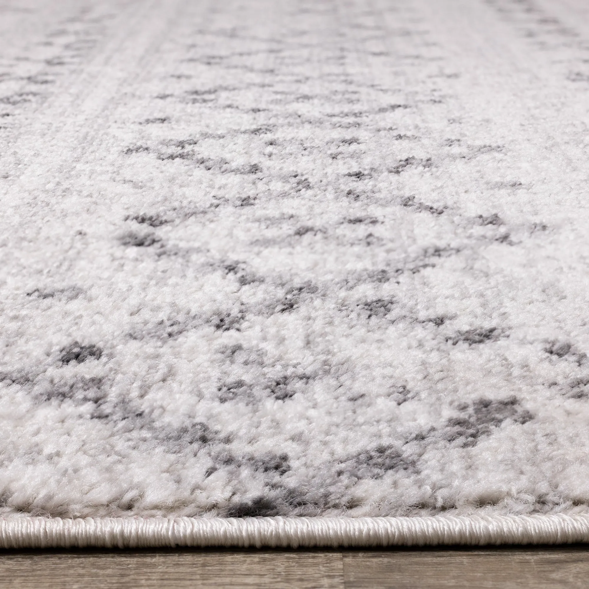 Focus Grey White Banded Global Inspired Rug by Kalora Interiors | Cheap Rugs Canada