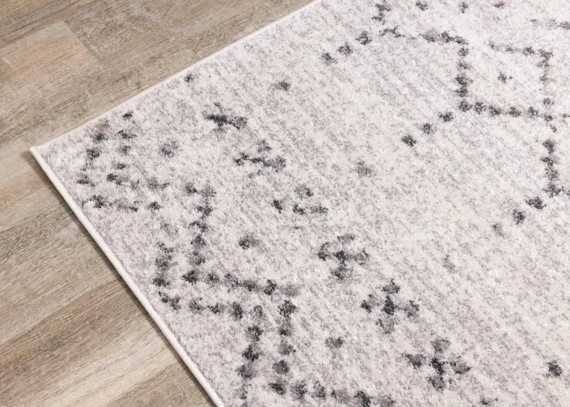 Focus Grey White Banded Global Inspired Rug by Kalora Interiors | Cheap Rugs Canada