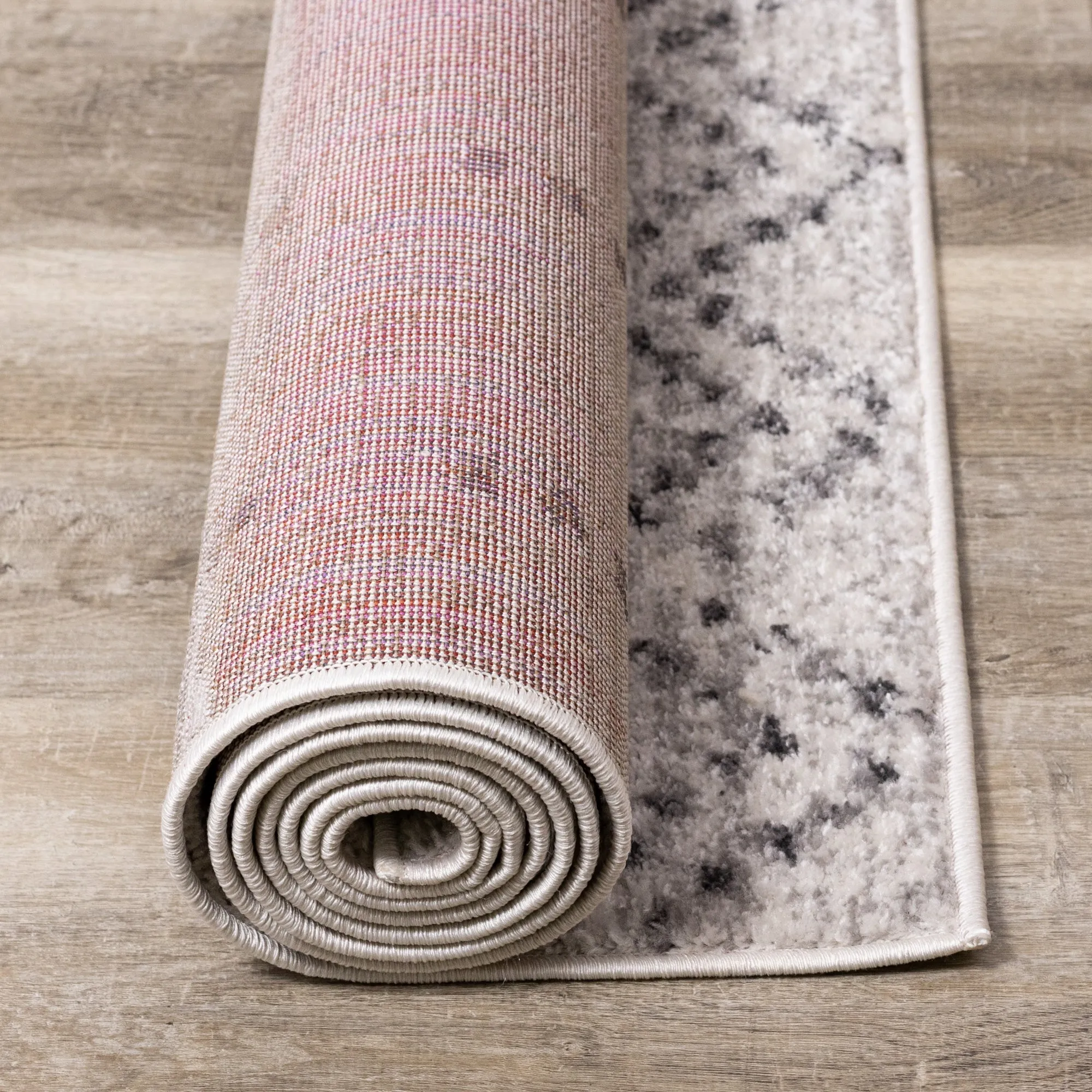Focus Grey White Banded Global Inspired Rug by Kalora Interiors | Cheap Rugs Canada