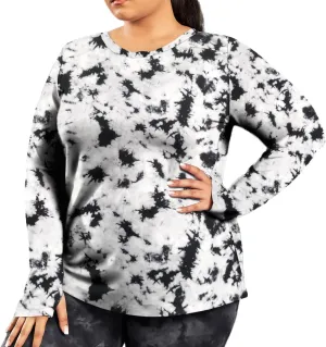 FOREYOND Plus Size Long Sleeve Athletic Tops for Women Soft Dry Fit Workout Tops Stretchy Lightweight Yoga Clothing XL-5XL
