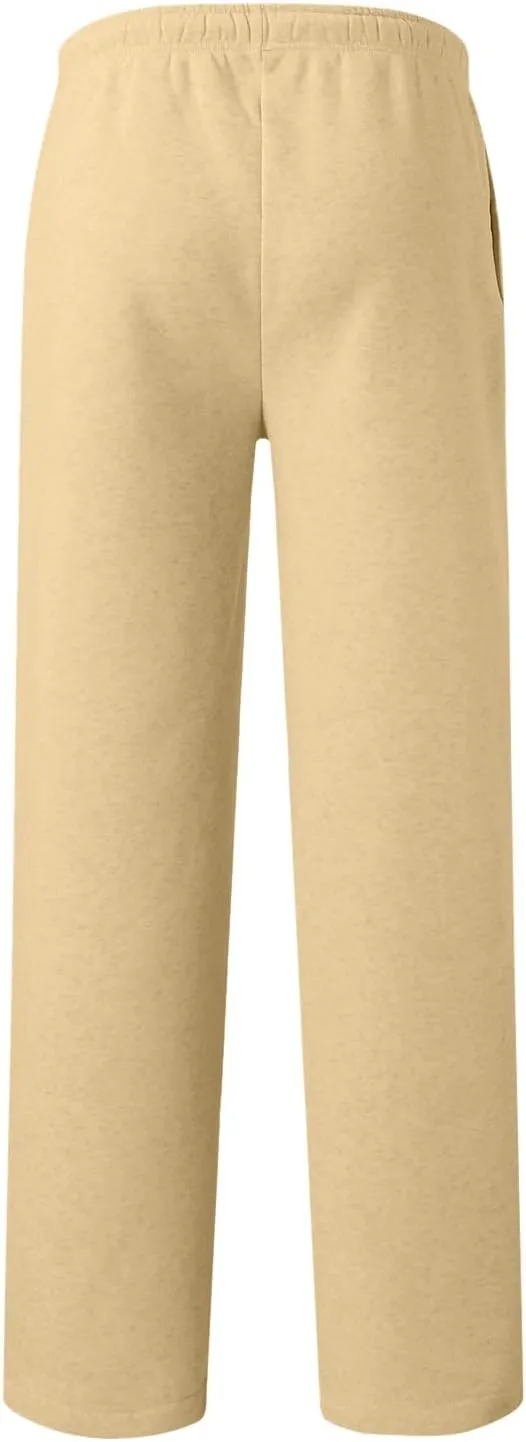 FZVYD Men's Sweatpants Athletic Lounge Pants Elastic Waist Drawstring Casual Joggers Relaxed Tapered Trousers with Pockets