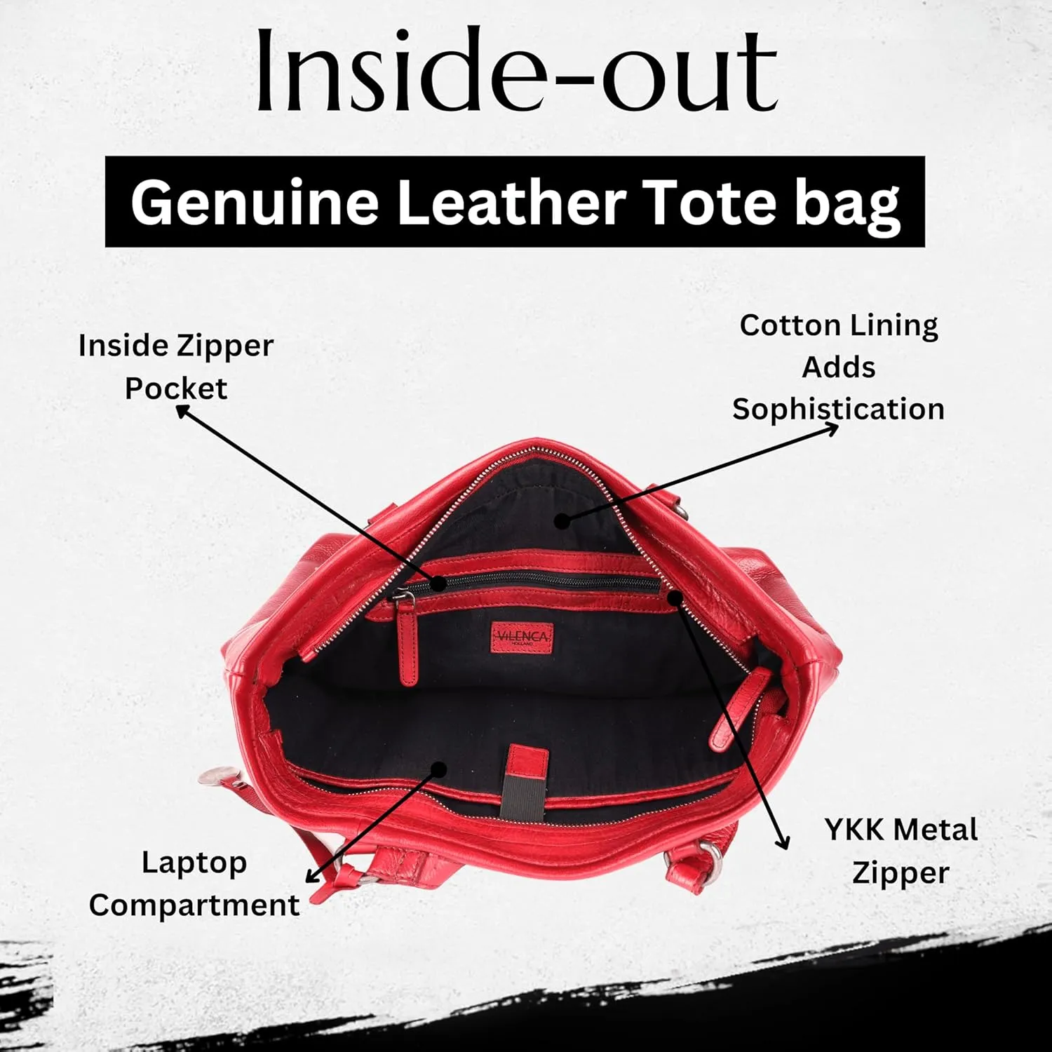 Genuine Italian Leather Women's Tote Handbags, Satchel Purse Ladies Shoulder Bags with Top Handle