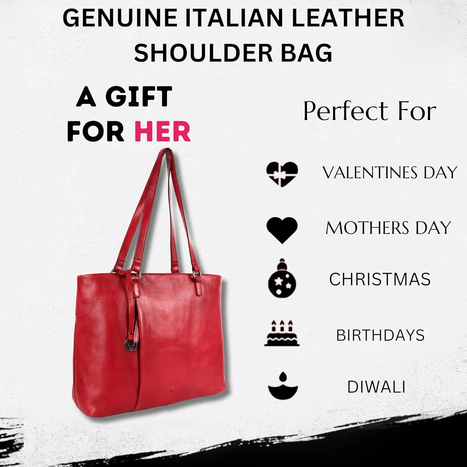 Genuine Italian Leather Women's Tote Handbags, Satchel Purse Ladies Shoulder Bags with Top Handle