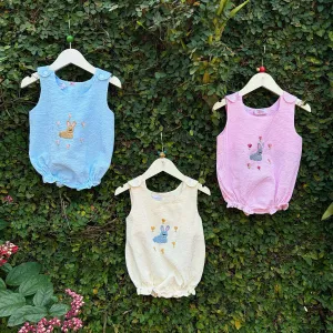 Gilly The Rabbit Gingham Balloon Romper