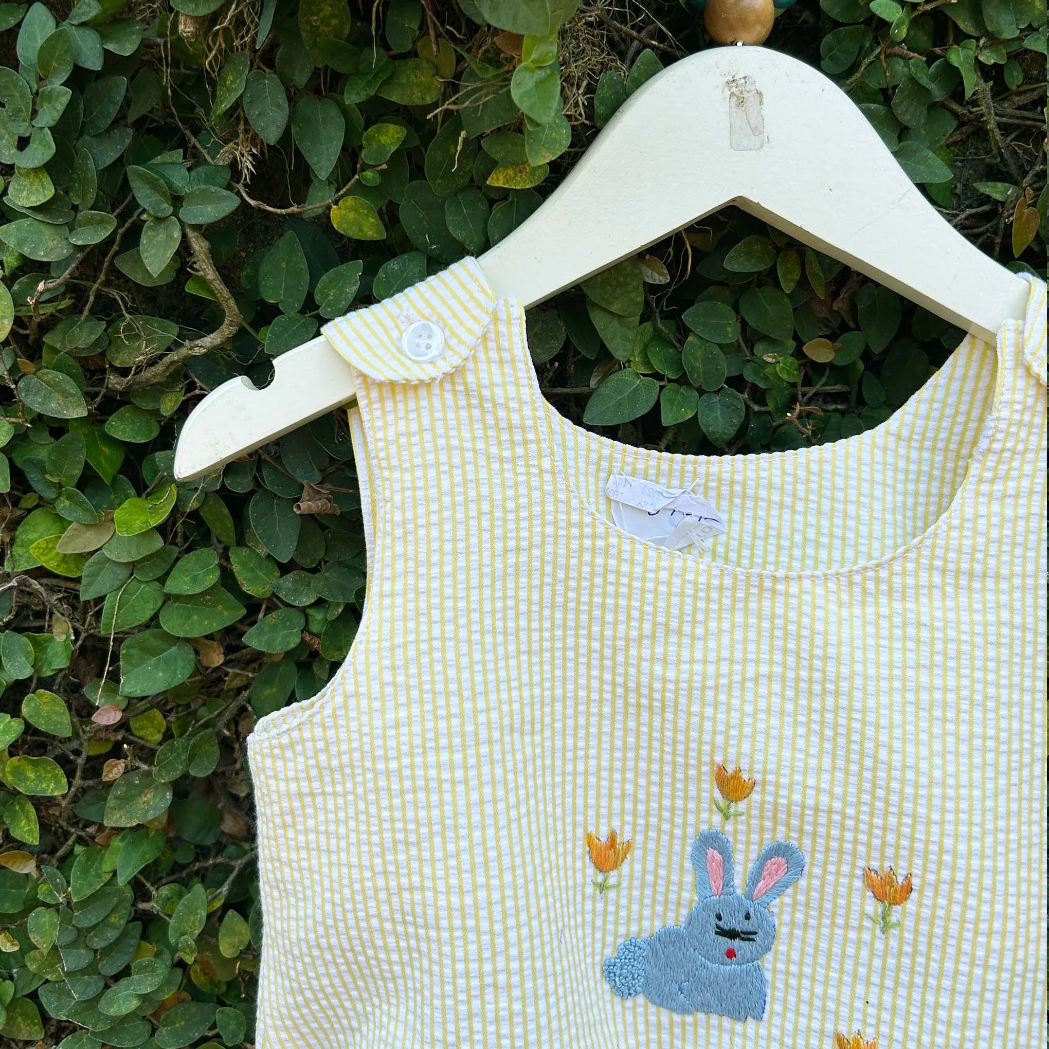 Gilly The Rabbit Gingham Balloon Romper