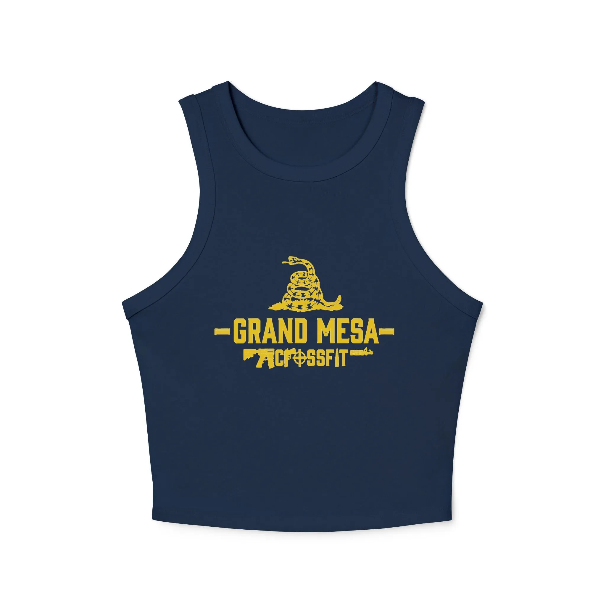 GMCF TTG Navy Women's Micro Rib Racer Tank Top