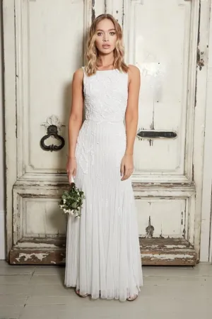 Gracey White Embellished Maxi Dress