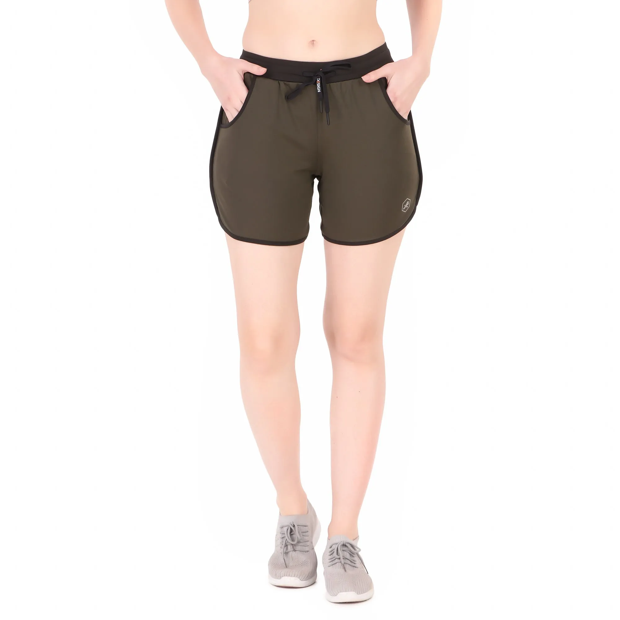 Gym & Running Shorts For Women (Olive)