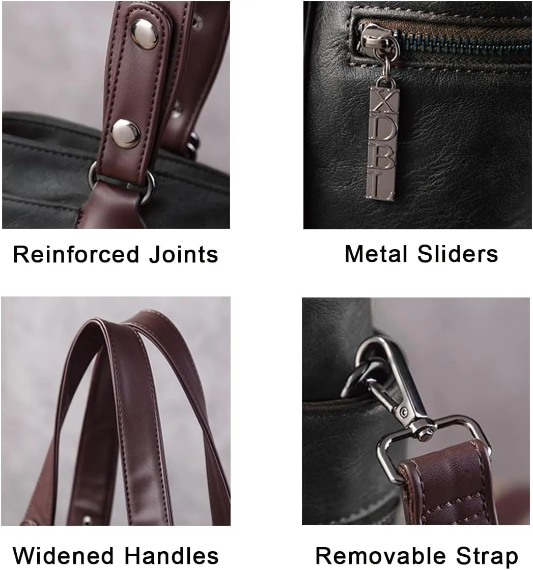 Handbags and Purses for Women Vegan Leather Tote Bag with Zipper Compartments Womens Shoulder Crossbody Satchel Bags