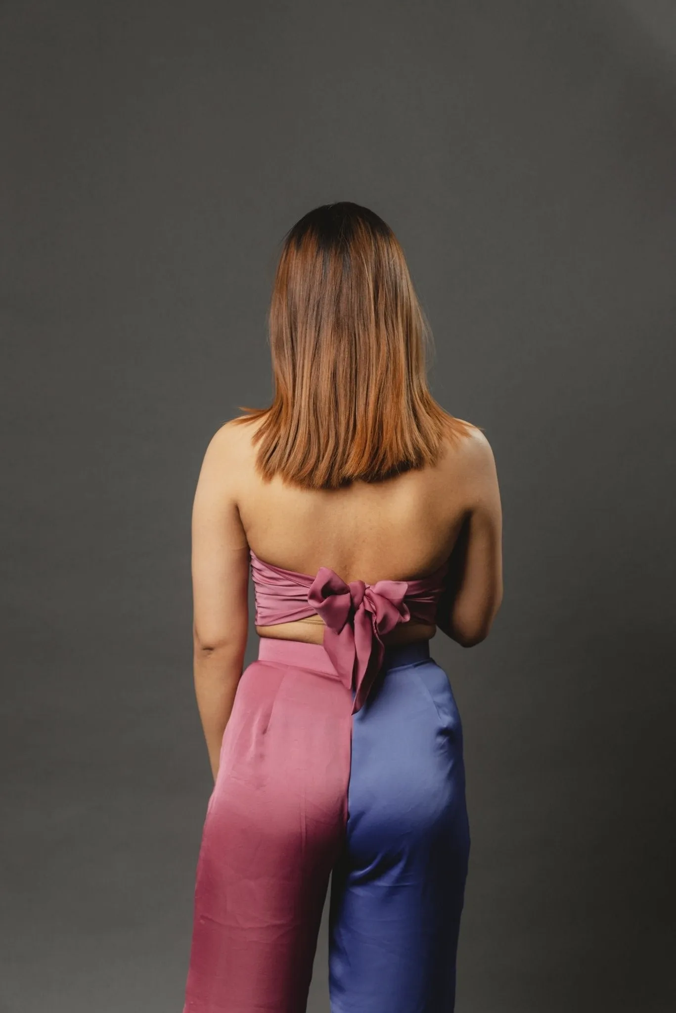 Heartbreaker Tie Up Top In Smoky Pink