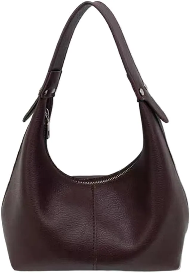 Hobo Handbags for Women Retro Vegan PU Leather Clutch Purse Tote Shoulder Bags Crescent Bag Cute Crossbody Bags