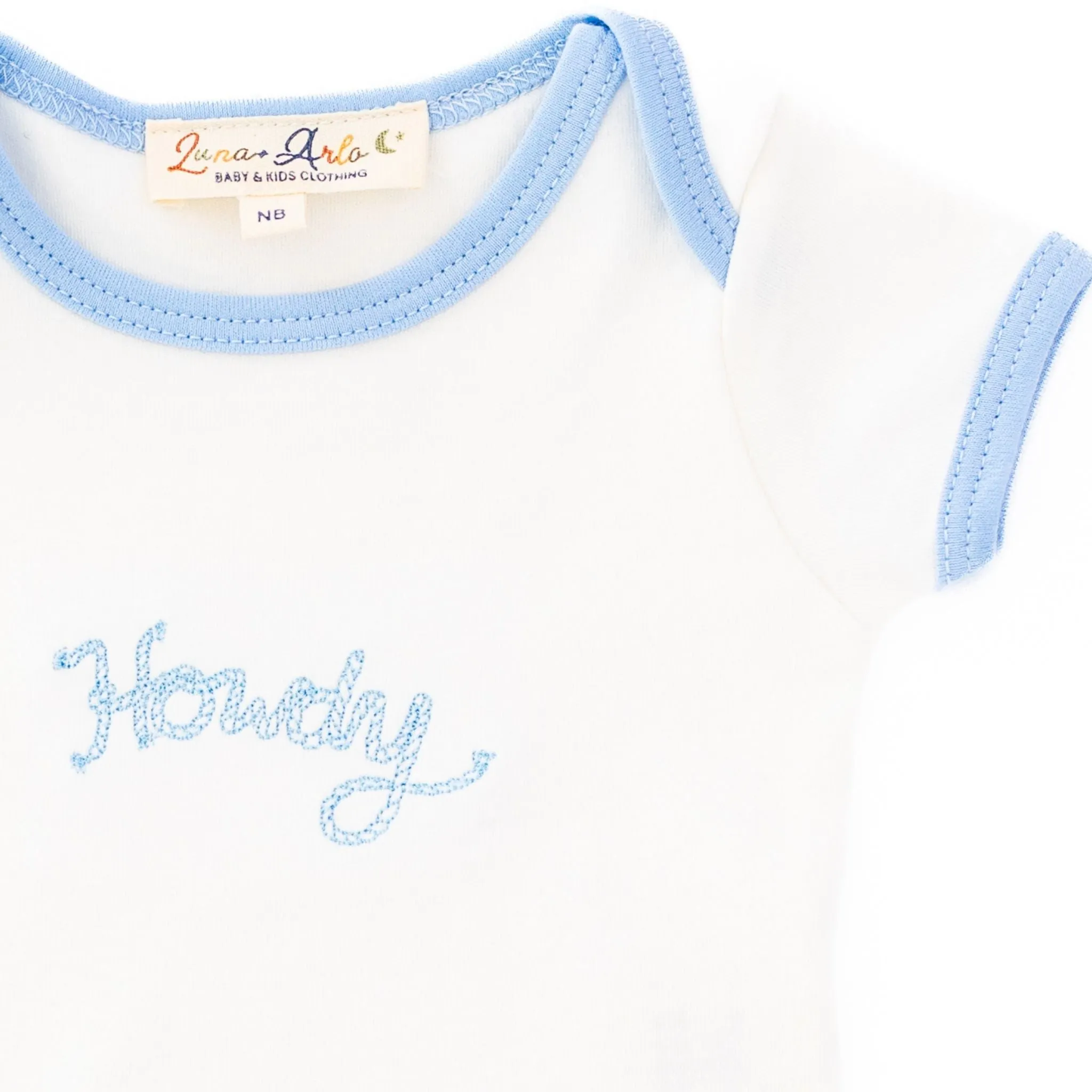 Howdy! Bodysuit - Sky by Luna and Arlo