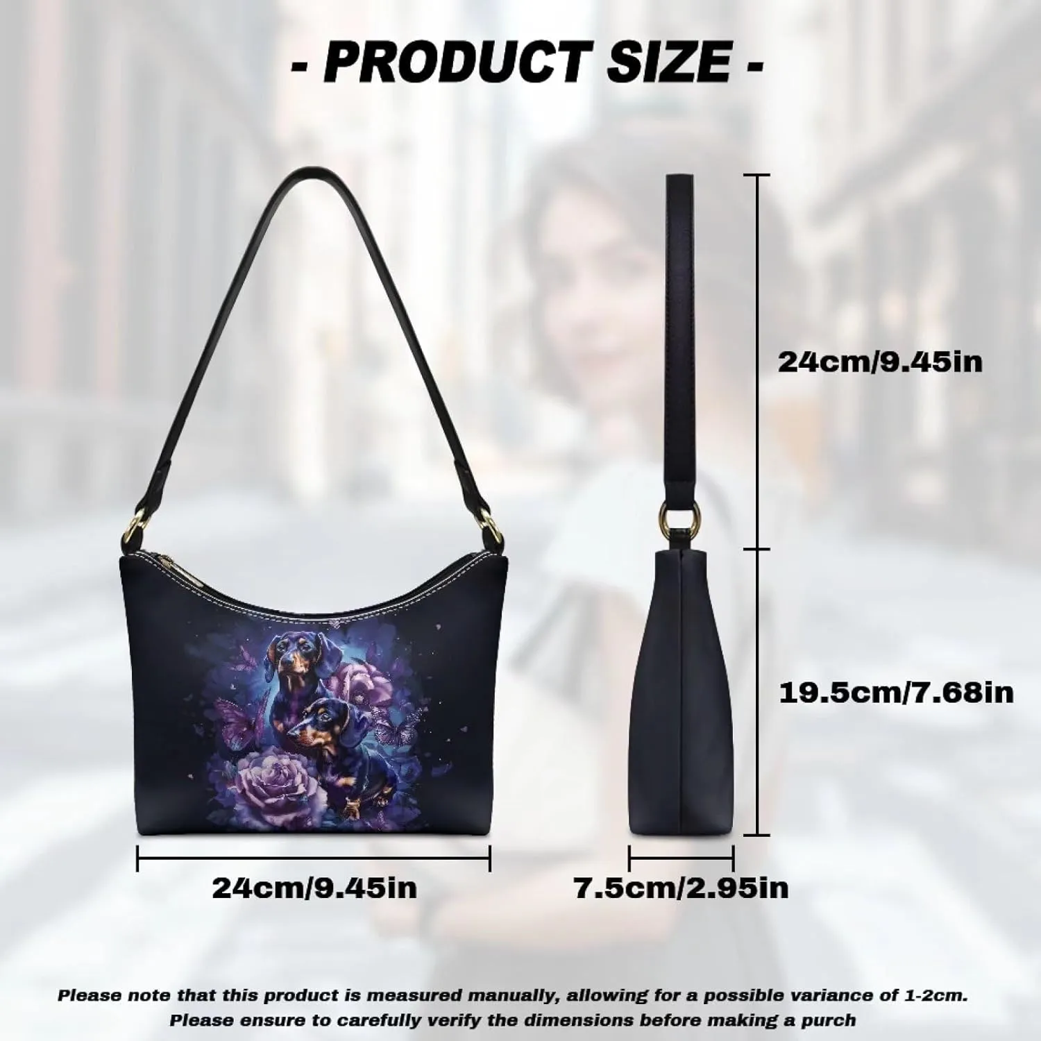 HUGS IDEA Shoulder Bag for Women Small Clutch Purse Mini Handbags PU Leather Underarm Bag