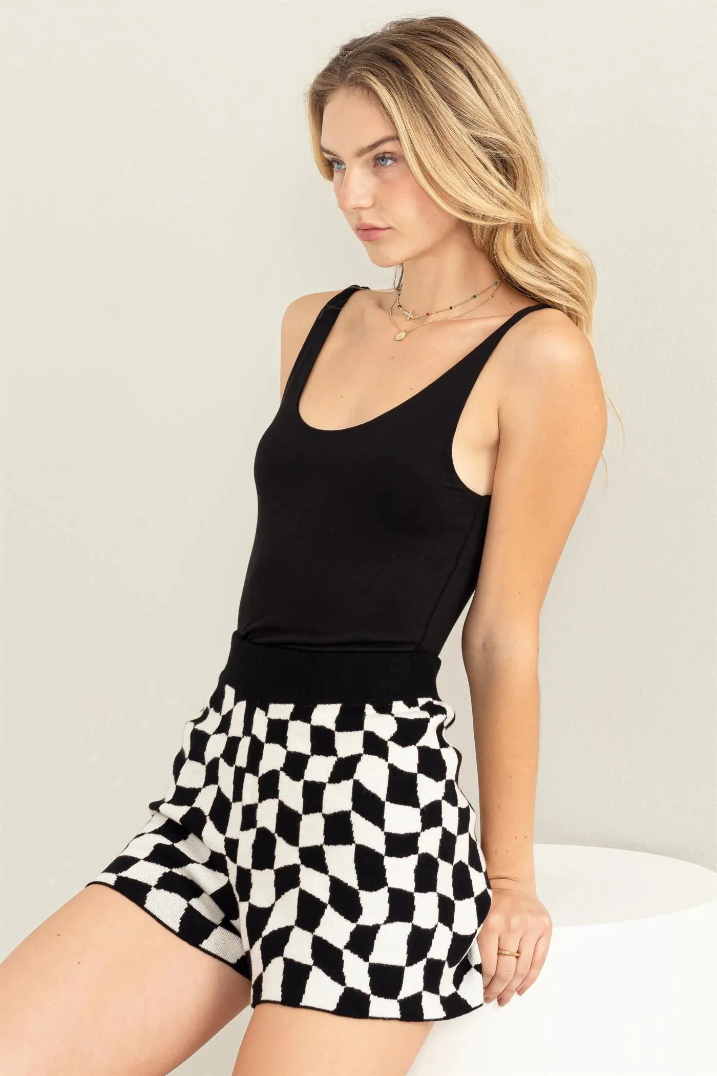 Hyfve Double Zero Balance Out Scoop Neck Cami Top In Black