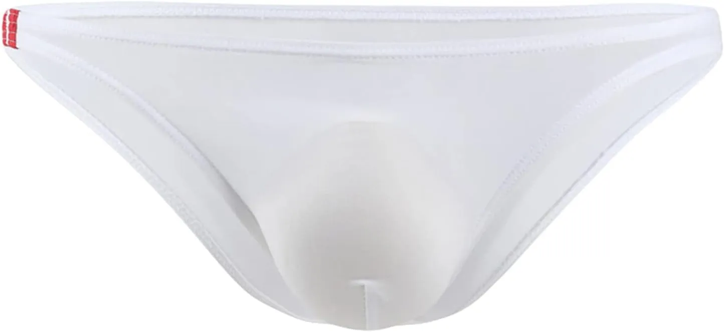 JEsilunmaMY Mens Low Rise Panties Ice Silk Bulge Pouch Bikini Briefs Underwear Soft Comfortable Breathable Swim Underpants
