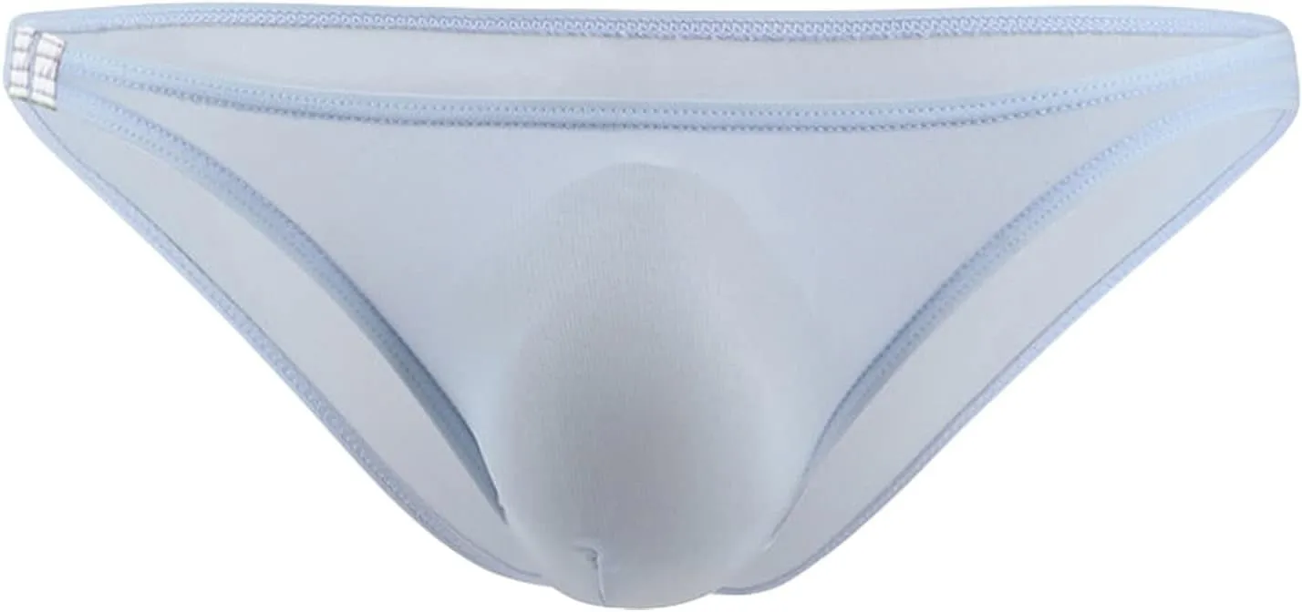 JEsilunmaMY Mens Low Rise Panties Ice Silk Bulge Pouch Bikini Briefs Underwear Soft Comfortable Breathable Swim Underpants