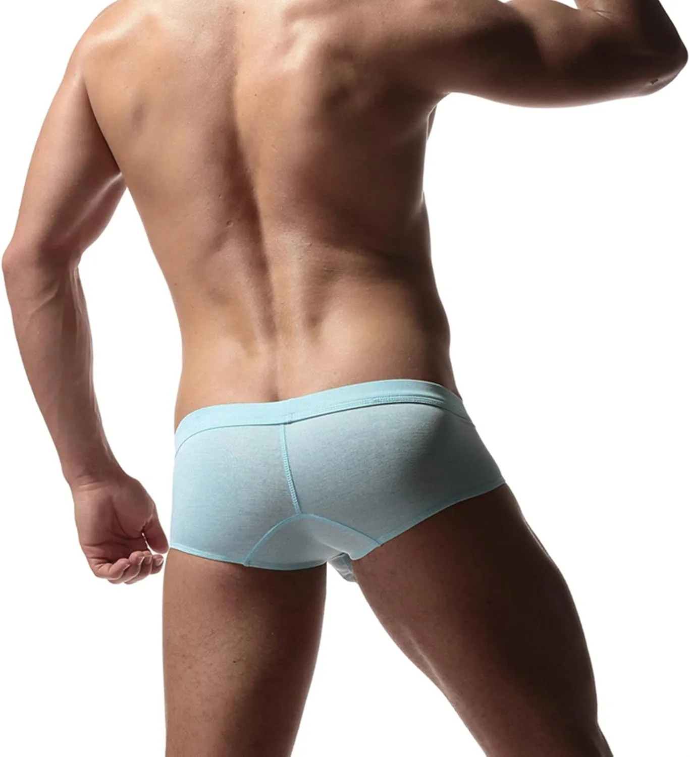 JEsilunmaMY Mens U Convex Boxer Briefs Low Rise Soft Comfortable Cotton Underwear Solid Sport Supporter Underpants Swimwear