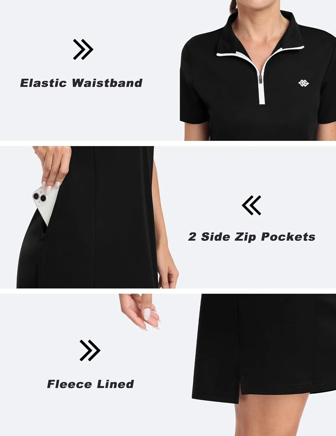 JINSHI Women T Shirt Dress Hiking/Tennis/Golf/Leisure Comfortable and Soft Athletic Dress for Women