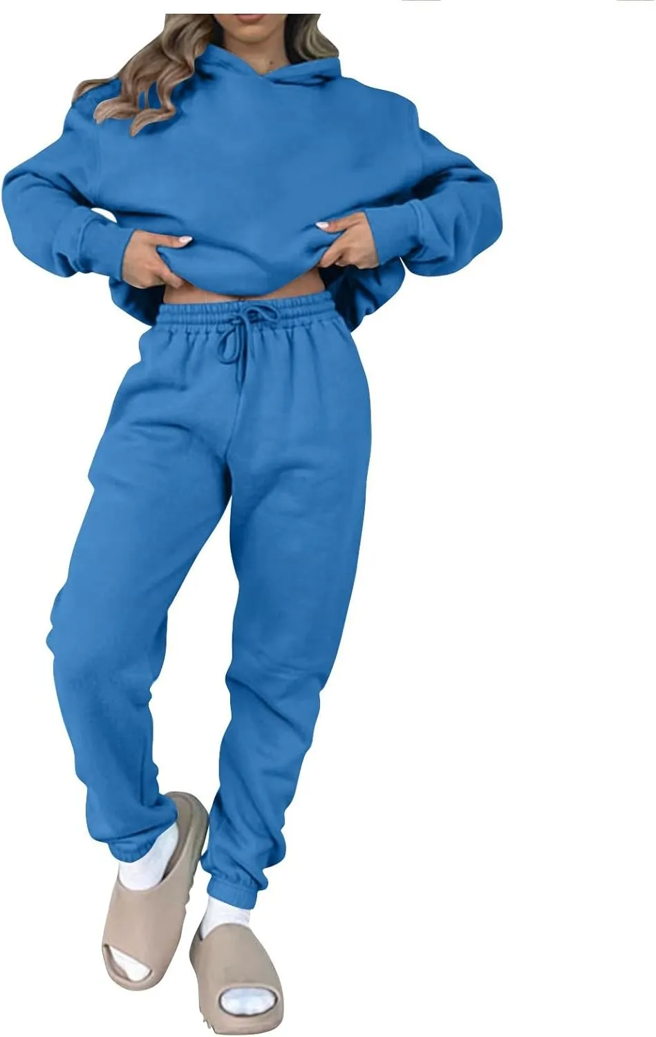 Jogger Sets for Women 2 Piece Lounge Sets Matching Sweat Outfits Oversized Hoodie Sweatsuits Comfy Joggers Tracksuit