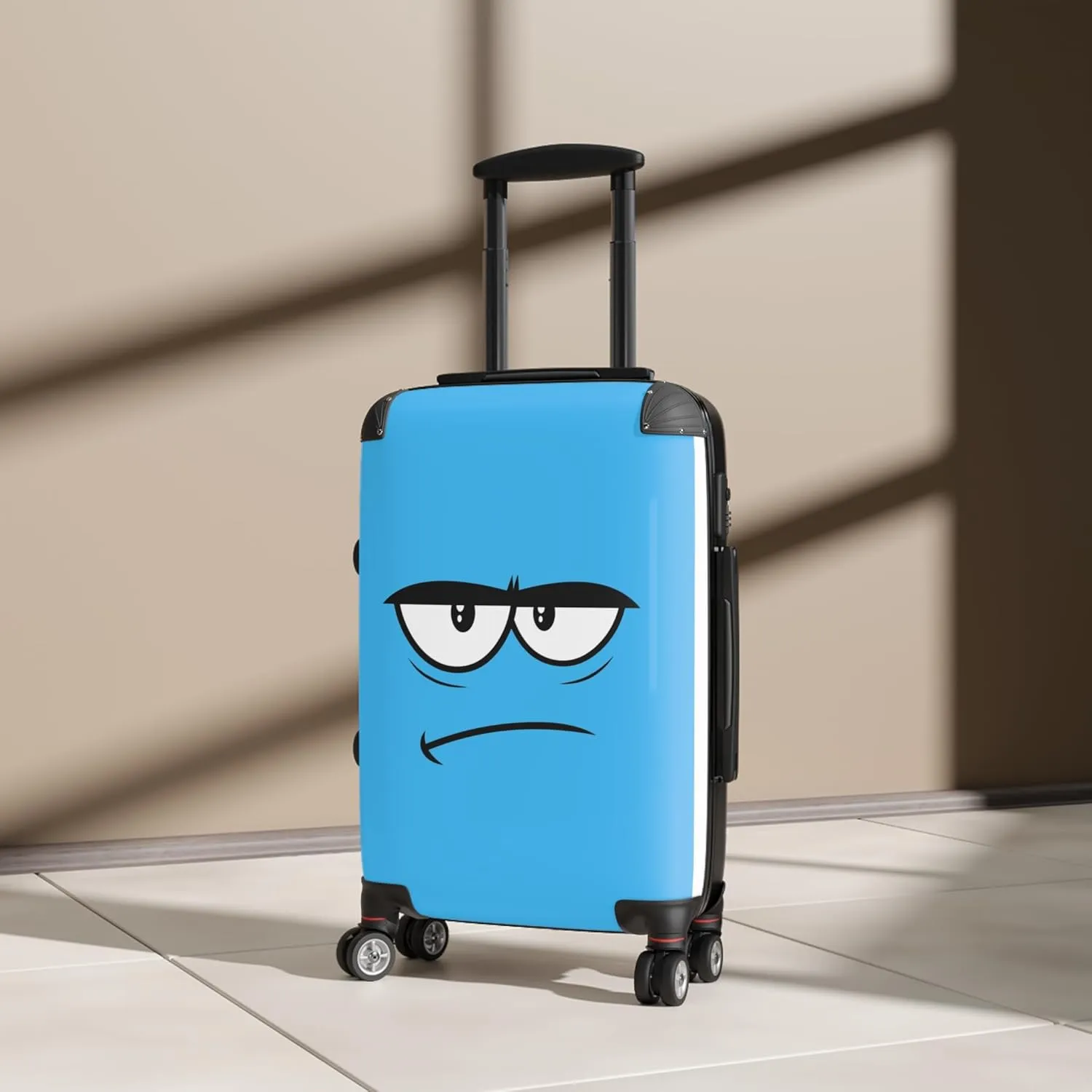 June in Color This Is My Happy Face  Stylish Hard-Shell Suitcase with 360 Spinner Wheels & Secure Lock for Effortless Travel