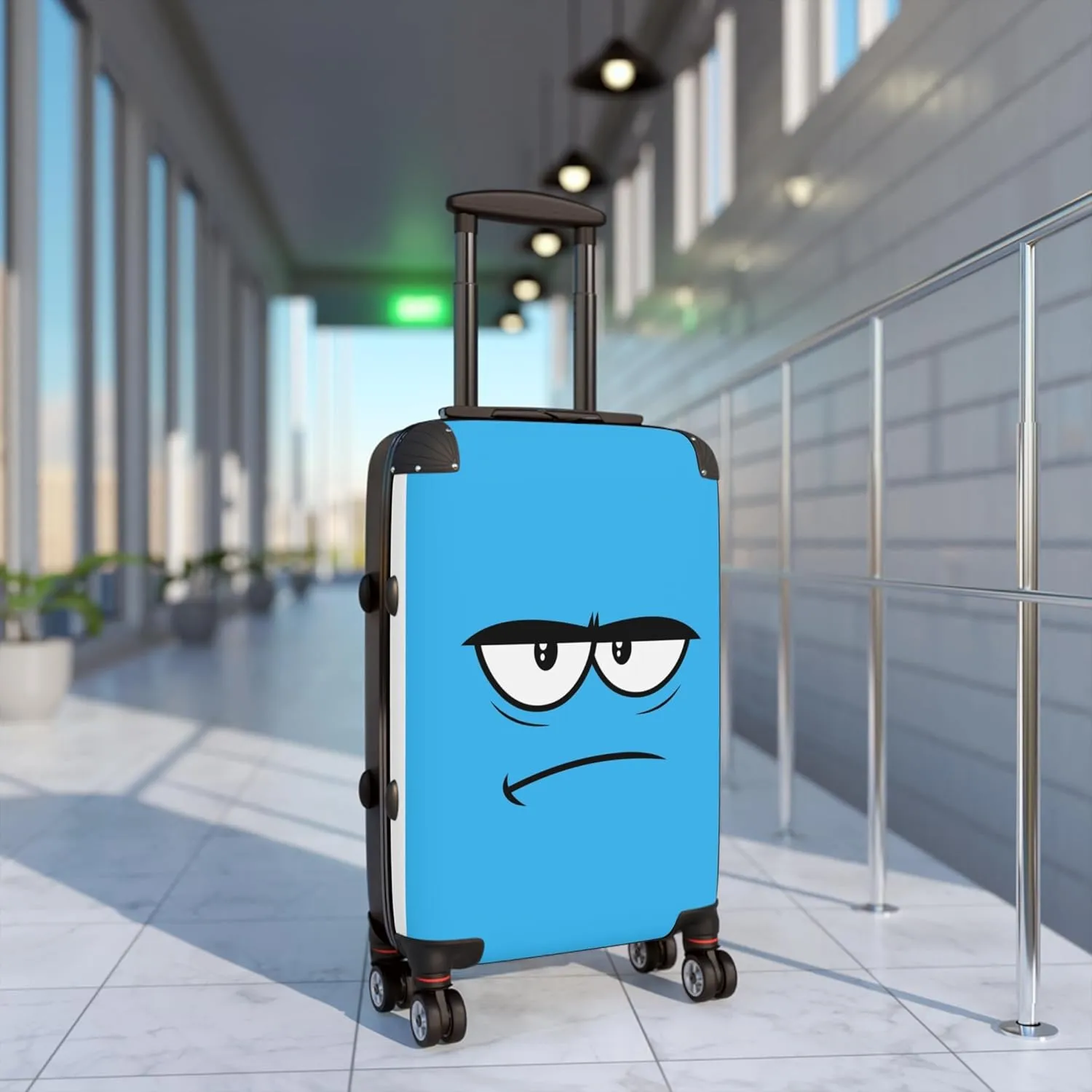 June in Color This Is My Happy Face  Stylish Hard-Shell Suitcase with 360 Spinner Wheels & Secure Lock for Effortless Travel