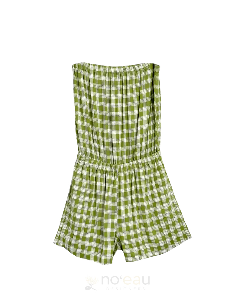 [KI•ELE] - Keala Palaka Strapless Short Romper