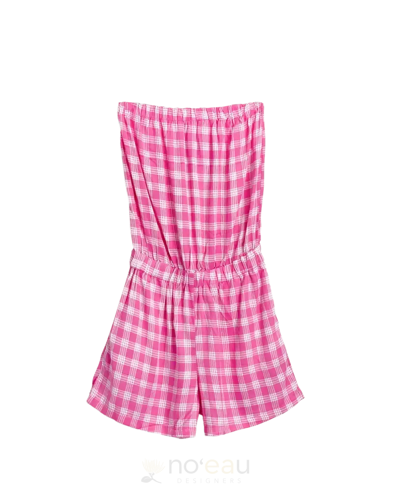 [KI•ELE] - Keala Palaka Strapless Short Romper