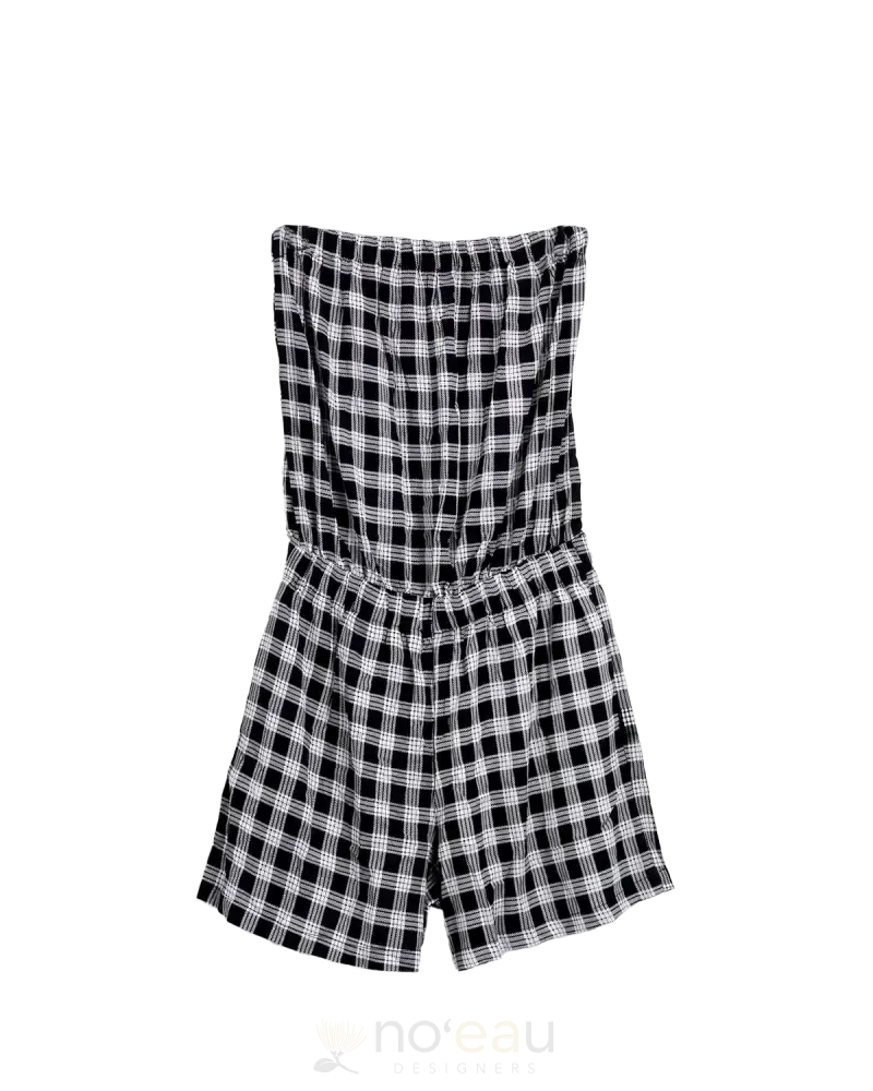 [KI•ELE] - Keala Palaka Strapless Short Romper