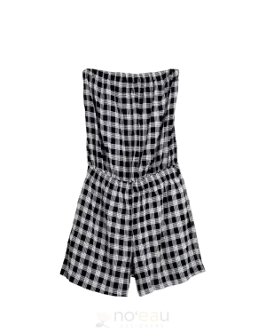 [KI•ELE] - Keala Palaka Strapless Short Romper