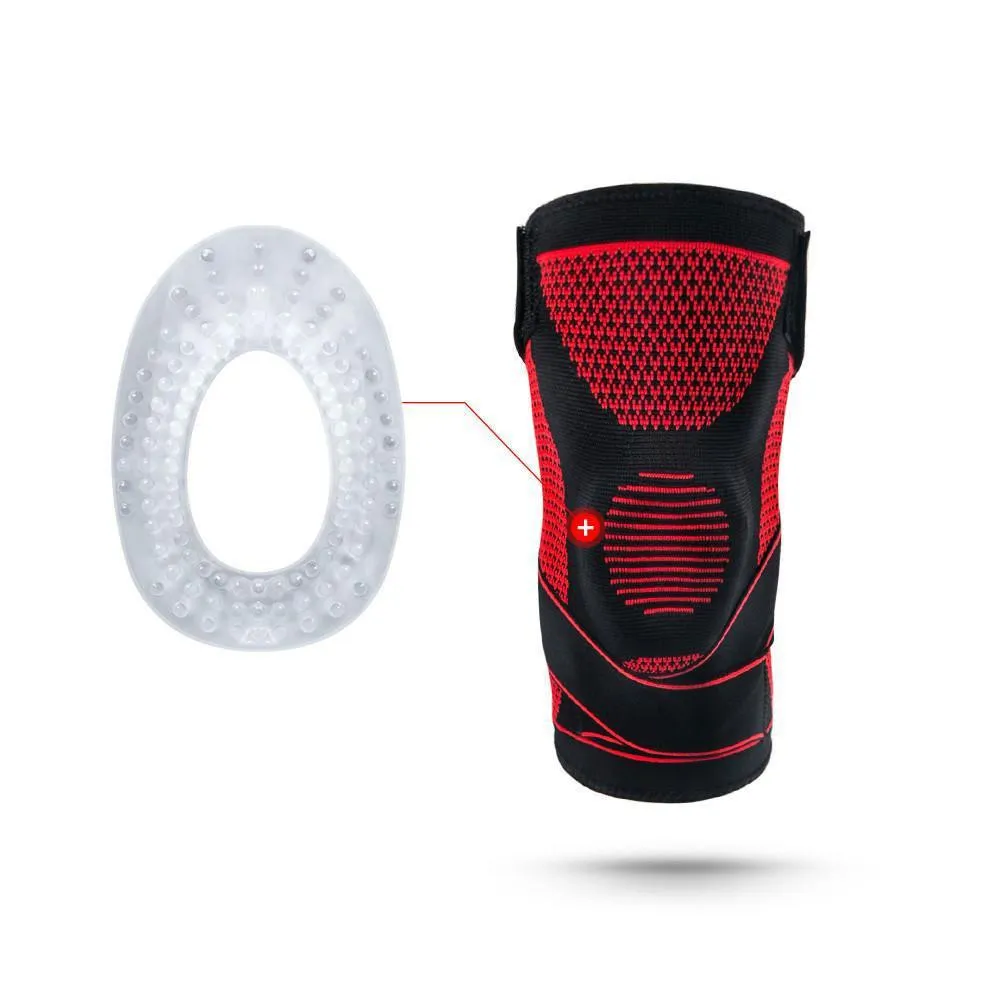 Knee & Patella Stabilizer Compression Sleeve Brace - Adjustable Straps
