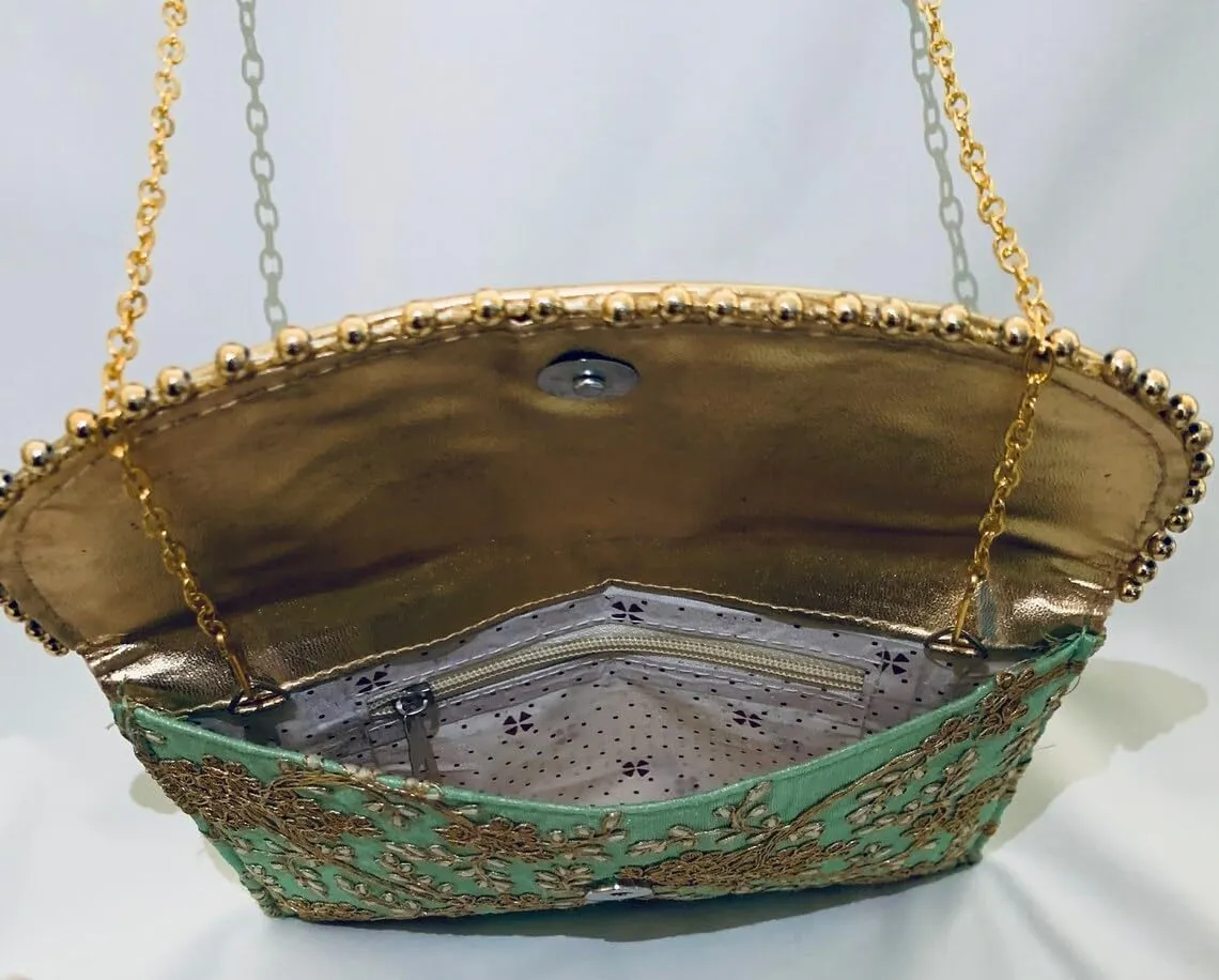 KUMKUM FASHIONS Indian Clutch Bags Perfect Wedding Party Wear Handbags Embroidered Clutch Purse Bag Wedding Gift