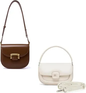 LA FESTIN Small Leather Crossbody Purses For Women - Adjustable Strap Shoulder Bag Summer Purse, Handbags Satchel Bags.