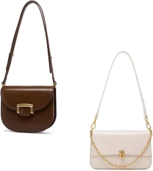 LA FESTIN Small Leather Crossbody Purses For Women - Adjustable Strap Shoulder Bag Summer Purse, Handbags Satchel Bags.
