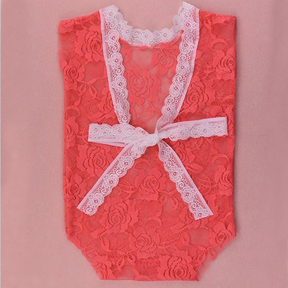 Lace Romper Newborn Photography