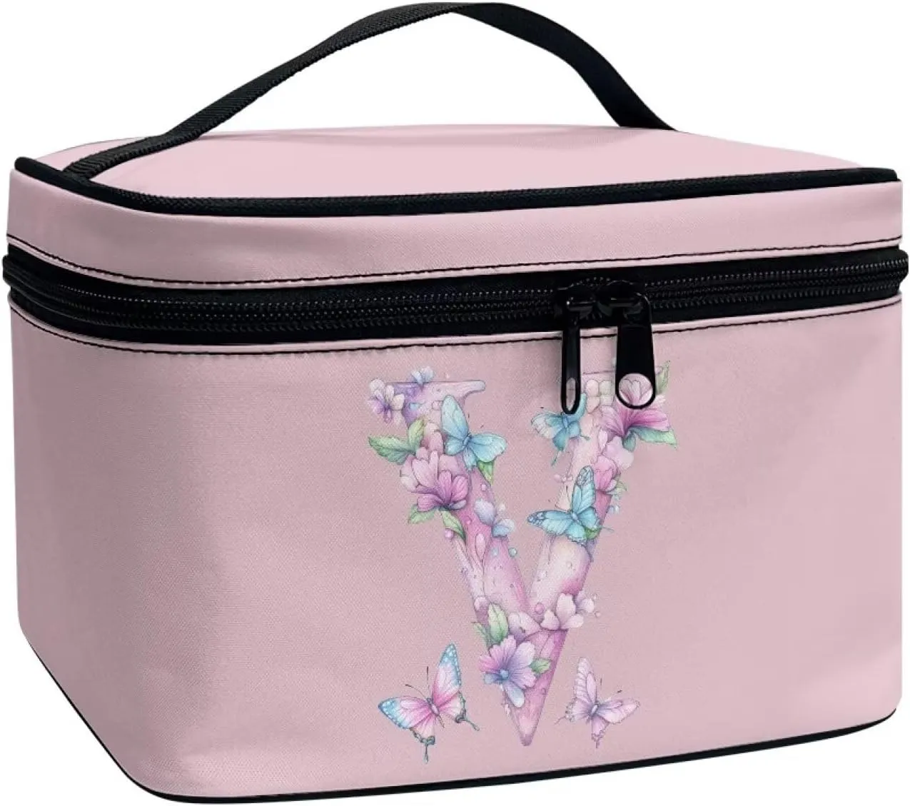 Large Hand Washable Storage Bag Lightweight Big Makeup Bag Convenient Storage Bag for Daily Travel Bridal First Aid Makeup Bag Furniture Daily Use Toiletry Bag Friend Birthday Gift PINK V