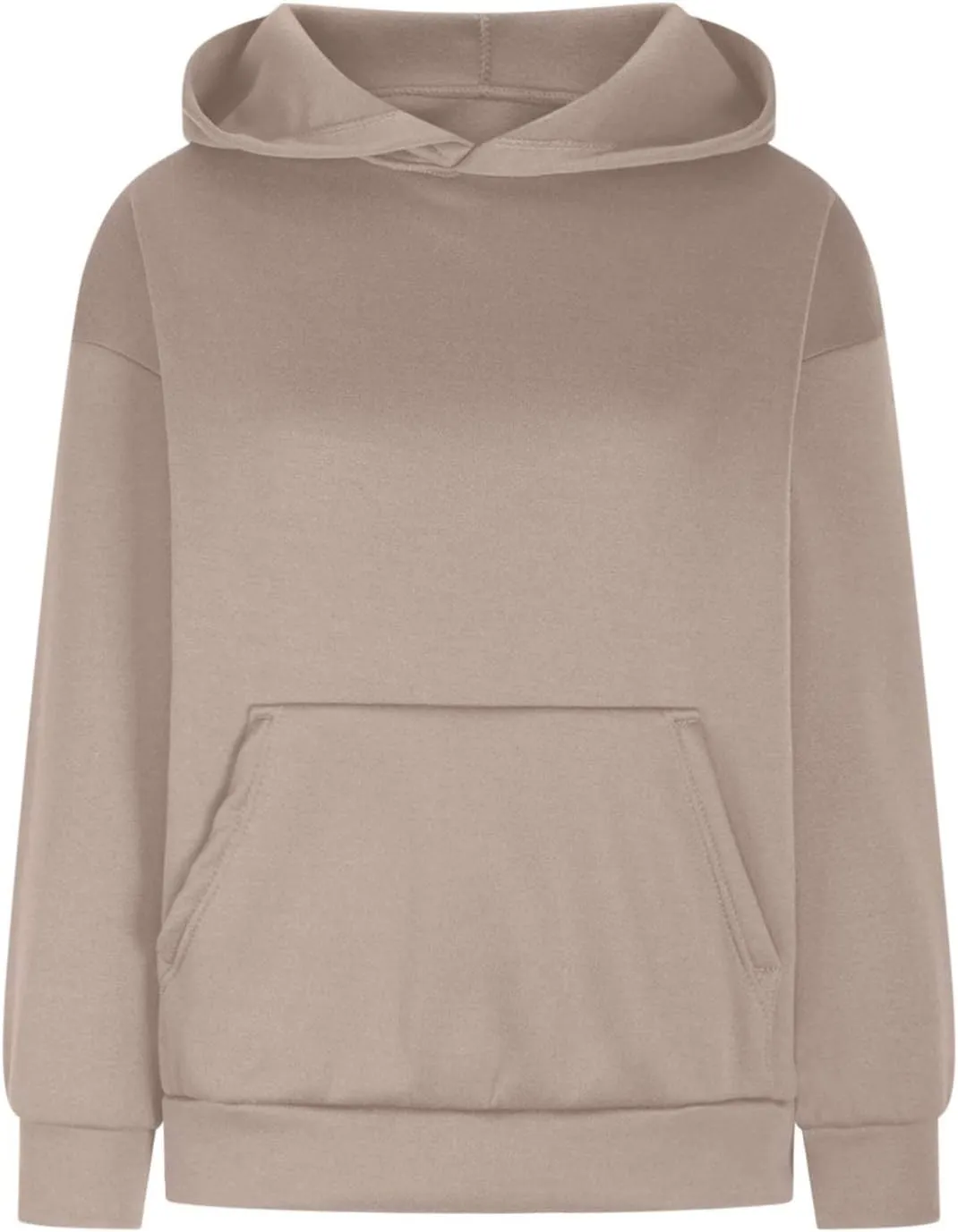 Lastesso Hoodies for Women Fleece Fall Warm Sweatshirts Trendy Solid Loose Pullovers Oversized Comfy Clothes with Pockets