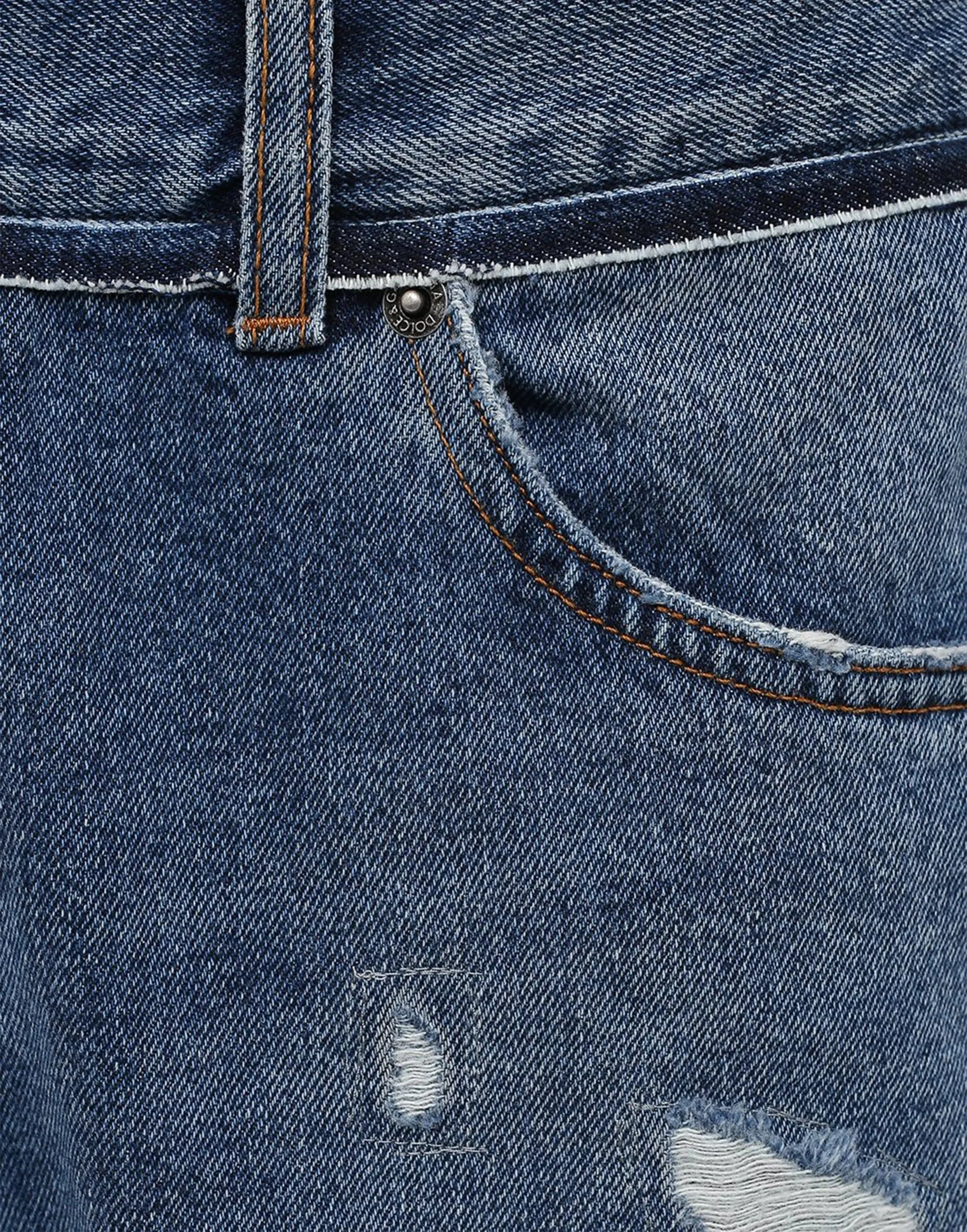 Layered Distressed Jeans