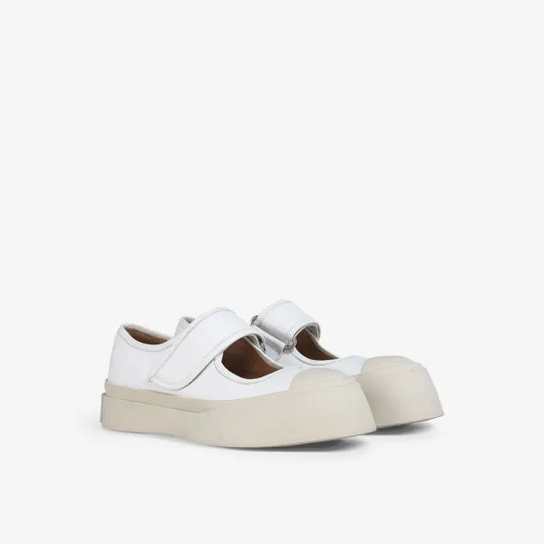 Leather Mary-Jane sneakers with chunky sole Marni, lilac