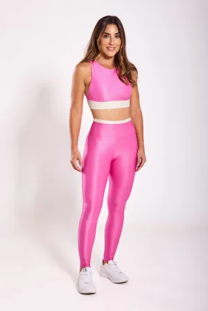 LEGGING LUPO DUO PINK AND OFF WHITE
