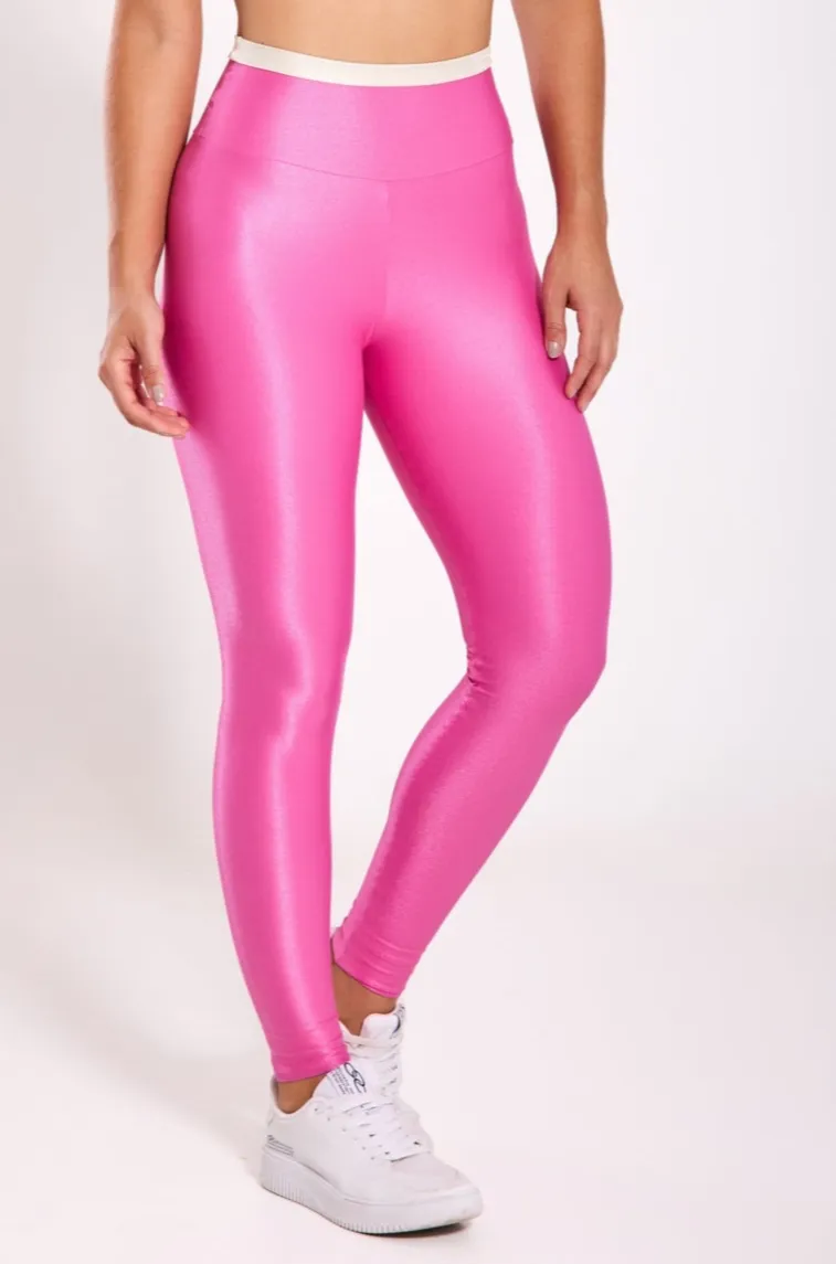 LEGGING LUPO DUO PINK AND OFF WHITE